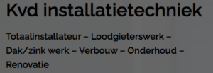 Kvd installatietechniek